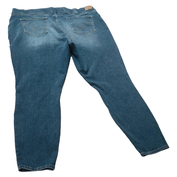 Signature by Levi Strauss Gold Women's 24L (W37 L32) Blue Pull On Skinny Jeans - Picture 5 of 11